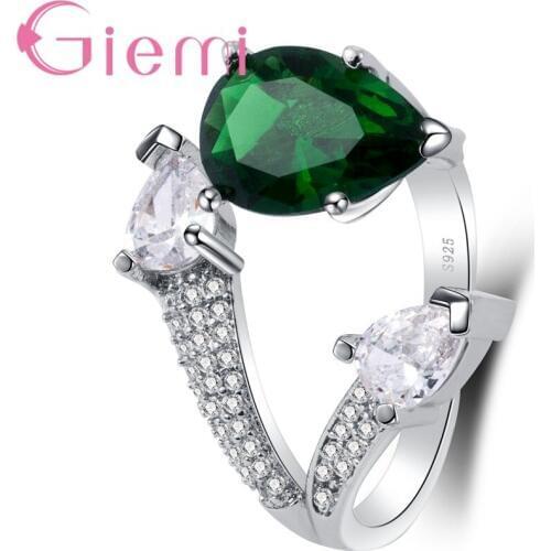 Authentic 925 Sterling Silver Delicate Water Drop Finger Rings Original Luxury Ring Fine Jewelry for Women Girls