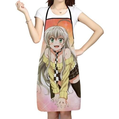 Kitchen Apron Mirai Nikki Anime Printed Sleeveless Oxford Fabric Aprons for Men Women Home Cleaning Tools Creative Gifts