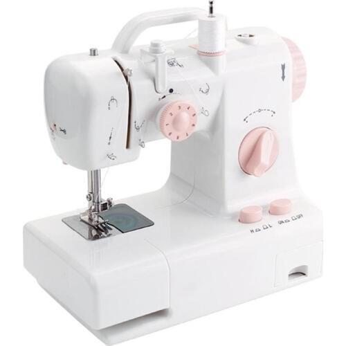 Mini Sewing Machine Fhsm-318 Built-In Light Household Multi-Function Crafting Mending Machine Design Easily Carried Eu Plug
