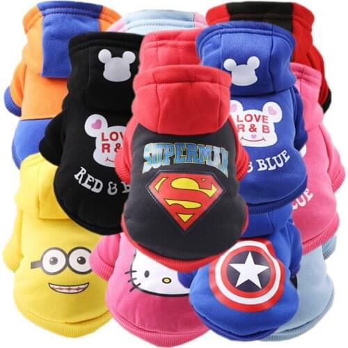Cartoon Dog Clothes Clothing Sports Wind for Small Dogs Costume Classic Solid Girl Boy Fashion All-Season