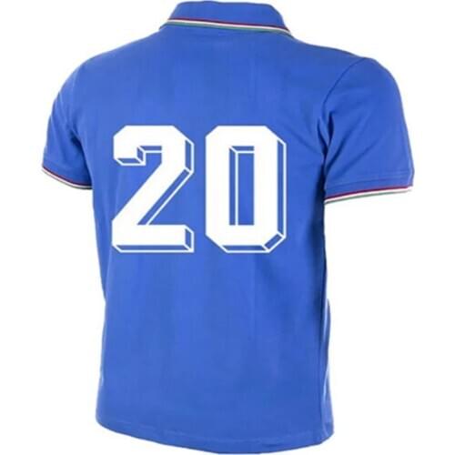 Retro Jersey 1982 Italy Paolo Rossi Antonio Conte Blue Home Uniform Customized Name High Quality Fan Women Men Tee Shirt Homme