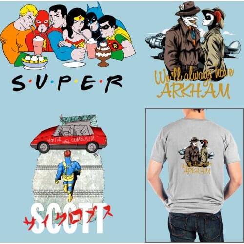 Patterns of characters Heat Transfer PVC Patch Applique on Clothes Thermal Stickers Printed Ironing For Clothing Ironing sticker