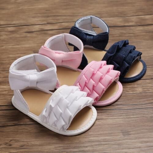 New baby summer female baby princess shoes first walker childrens shoes baby cotton soft bottom wave childrens shoes
