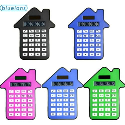 12 Digit Mini portable hut shape calculator Desktop Solar Calculator with Big Buttons, Financial Accounting Tool, School Student