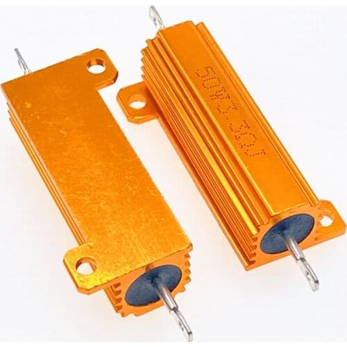 RX24 50W 100W Aluminum Power Metal Shell Case Wirewound Resistor 0.01 ~ 100K 0.05 0.1 0.5 1 2 4 6 8 10 20 100 150 200 300 50 ohm