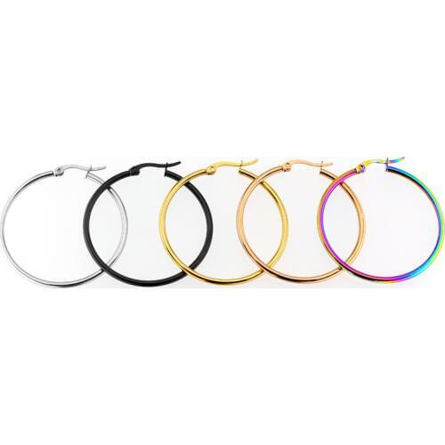 Stainless steel earrings for women titanium steel earrings fashion jewelry multi size gift for girlfriend 2018