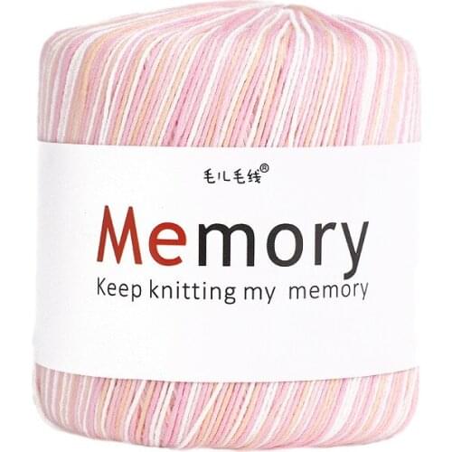 100% Cotton Knitting Needles Woolen wool Yarn Fancy Dyeing Lace Pearl DIY Hand Soft Line Crochet Tape Thread Colorful Yarns
