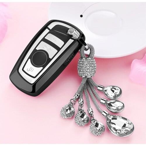 For BMW 1/3/5/7 Series X3 X4 M2/3/4 TPU Car Key Case Cover Protection Car-Styling Accessories Car Holder Shell Ring