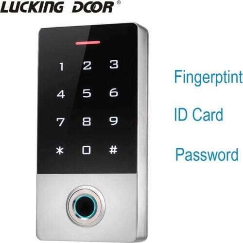 Waterproof Touch Metal 125khz RFID Fingerprint Access Control Electronic Door Lock Electric Gate Opener W/ Backlight 10000 user