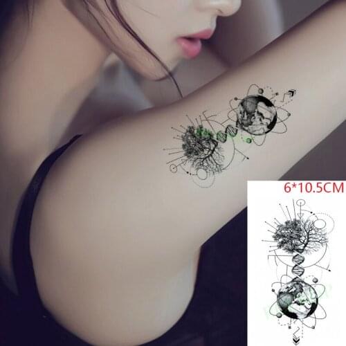 Waterproof Temporary Tattoo Sticker Planet Arrow Moon Circle Pattern Body Art Flash Tattoo Fake Tattoo for Women Men