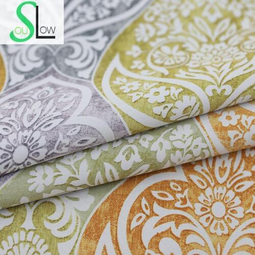 Slow Soul Yellow And Purple Curtain Baroque Geometric Classic Curtains For Living Room Bedroom Cortinas Dormitorio Kitchen
