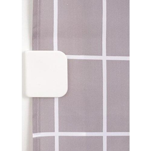 2Pcs New Shower Curtain Clips Punch-free Lightweight Anti-splash Durable ABS Windproof Fixed Clamps for Bathroom Wholesale
