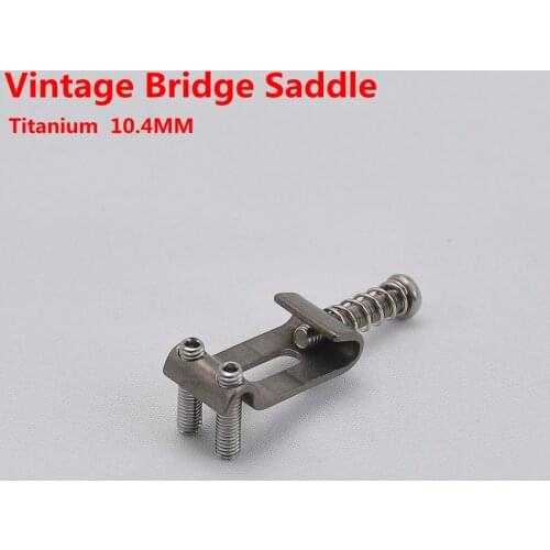 1 Set ( 6 Pieces ) Titanium Electric Guitar Vintage Bridge Saddle 10.4MM CN(Origin)