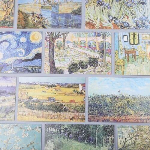 30 Sheets Famous Person Paintings Retro Vintage Postcard Christmas Gift Card Wish Poster Cards