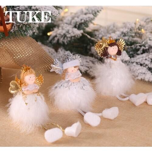 Angel Doll Christmas Ornaments Merry Christmas Decorations for Home Christmas Tree Decor Navidad Xmas New Year 2021