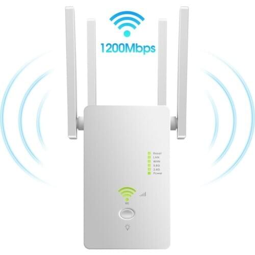 Wireless Wifi Repeater 1200Mbps 5G WiFi Extender wireless router Wi-Fi Signal Amplifier 300Mbps 2.4G 5ghz wireless Access Point
