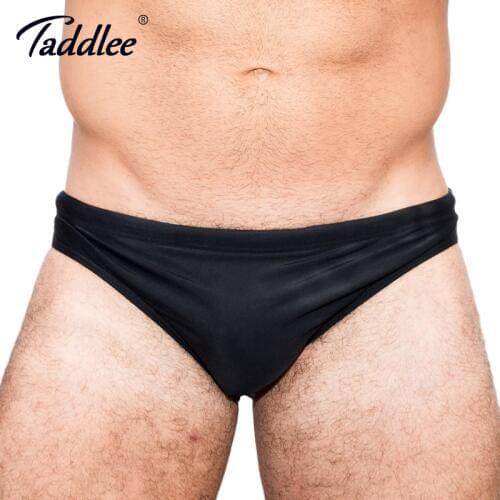 Taddlee Brand Sexy Mens Swimwear Swimsuits Gay Swim Briefs Bikini for Men Swimming Surfing Board Low Rise Briefs Solid Color