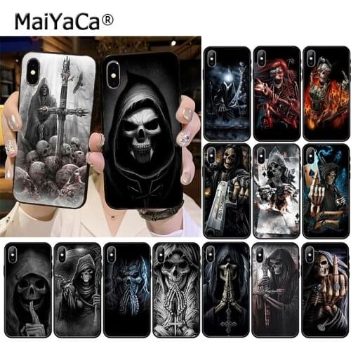 Grim reaper skull skeleton Phone Accessories Case for iphone 11 12 Pro XS MAX XS XR 8 7 6 Plus 5 5S SE 12mini
