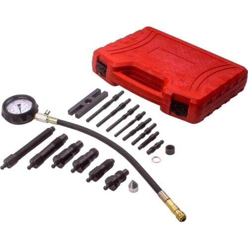 Diesel Compression Tester Car Truck Tractor Engine Cylinder Pressure Tool 119mm 16PCS