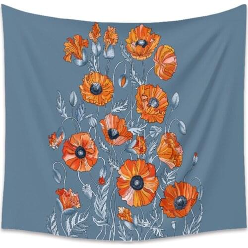 Evil flower tapestry on the wall dorm room blanket teen room decor