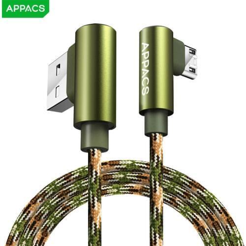 APPACS Micro USB Cable Fast Charger 5V2.A 1m Nylon Braid Data Sync Charging Cable for Samsung Camouflage Braided USB Cable