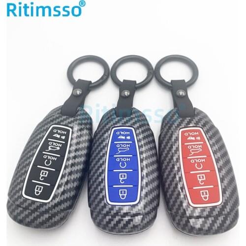 Carbon ABS Cover for Hyundai Palisade Remote 2019 2020 2021 5 Buttons Keyless Entry Key Fob
