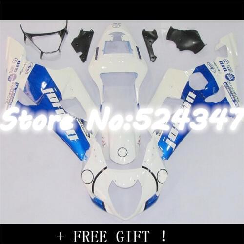 Injection Fairing Kit Fits For GSXR1000 K3 2003-2004 GSXR 1000 03-04 Blue White