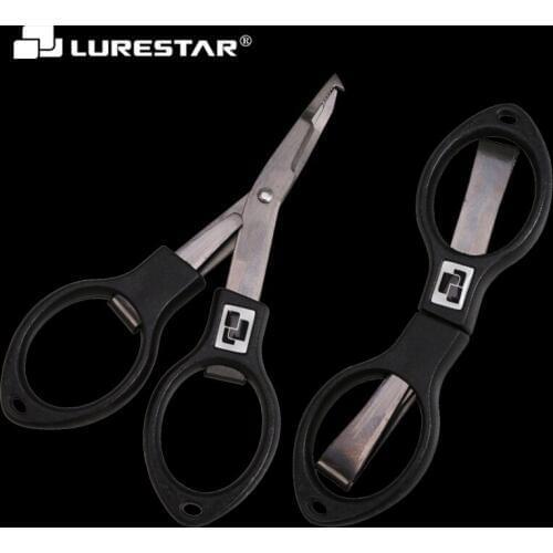 Lurestar Carbon Steel Folding Fishing Line Scissor Multifunctional Fish Line Cutter Tiny Fishing Tackle