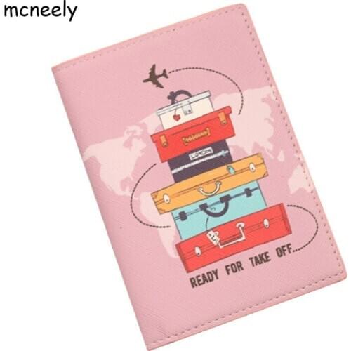 Womens Cute Passport Cover Girls Documents Organizer Card Case Business Credit Wallet Travel Accessories drop shipping