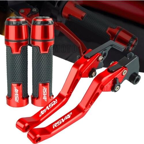 Motorcycle CNC Brake Clutch Levers Handlebar knobs Handle Hand Grips FOR APRILIA RSV4R 2009-2019 2018 2017 2016 2015 2014 2013