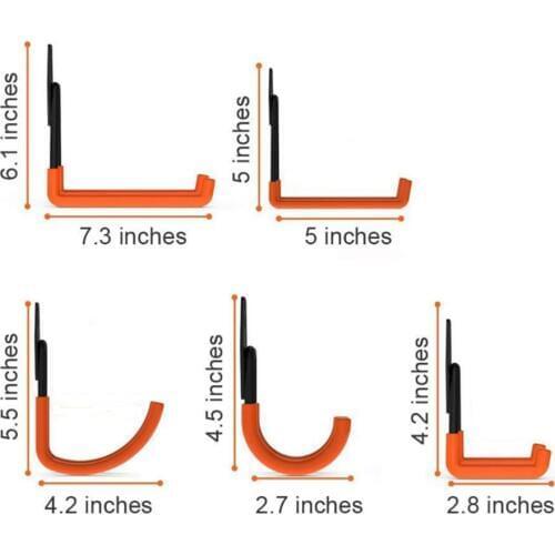 Wall Mount Garage Bike Hanger Hook Heavy Duty Metal Hooks Garden Bathroom Organizer Hooks Kitchen Storage Tools