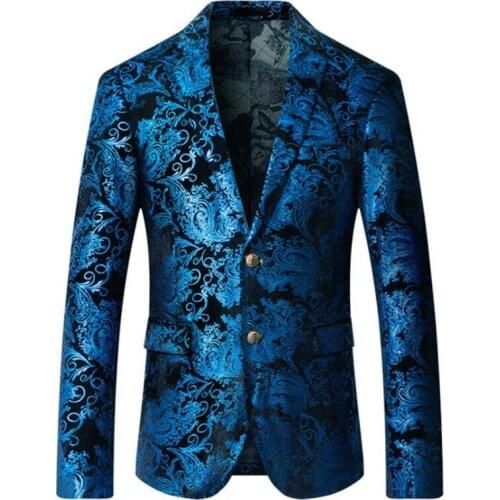 Bottom bronzing suits mens hot sale blue blazers british style stage performance clothes pantalones de traje traje de hombre