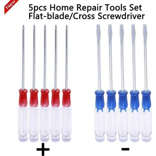 5Pcs 3*75mm Crystal Clear Small Screwdriver Phillips Screwdriver For Phone Repair Hand Tool