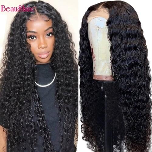 5x5 6x6 Lace Closure Wig 30Inch Deep Wave Human Hair Wigs 250% Density Pre Plucked Deep Curly Lace Front Wig For Women