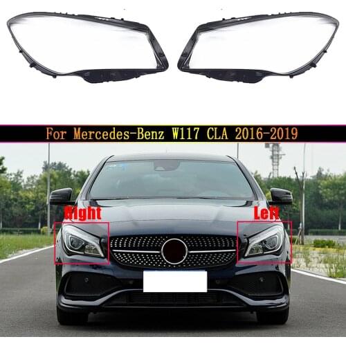 Car Front Headlight Lens For Mercedes-Benz W117 CLA 2016 2017 2018 2019 Headlamp Cover Replacement Auto Shell Transparent