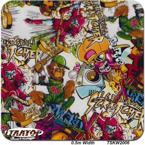 ITAATOP Cartoon PVC Film Water Transfer Printing Film 0.5M * 2/10/20M TSKW2006