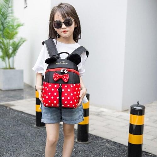 New Mickey Mouse Minnie Shape Girls Boys Backpack Kids School Bags Cartoon Children Cute Kindergarten Nursery Book Bag Gift