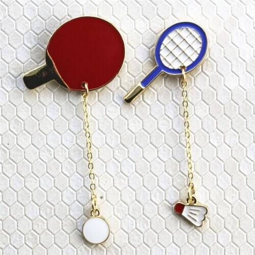Shamir Japanese Accessories Sports Wind Table Tennis Badminton Drip Brooch Collar Badge Girl Jewelry Gifts