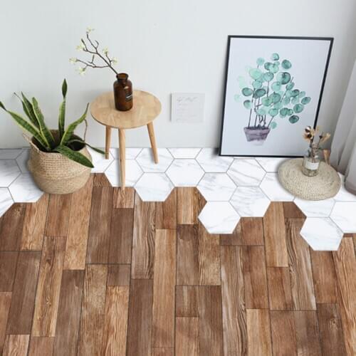 Bedroom Decoration Room Decoration Living Room Wood Grain PVC Floor Stickers Waterproof and Wear-resistant Floor Stickers