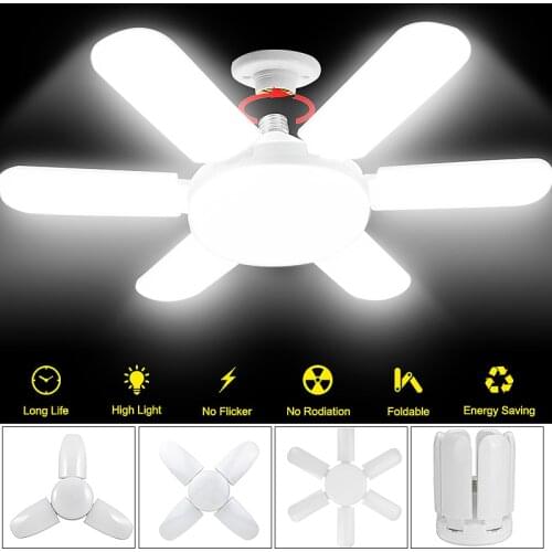 100W 6 Leaf Industrial Garage Light Ceiling Lights Ceiling Lamp for Workshop EU Warehouse E27 AC85-265V