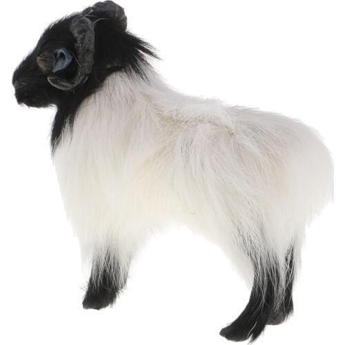Spring Festival Mascot Sheep Goat Miniature Figure Model for Home Decoration