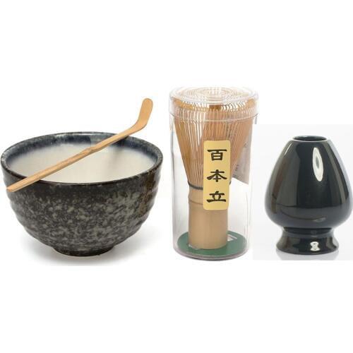 Japanese Matcha Tea Set Matcha Bowl Set Bamboo Scoop Chasen Holder Whisk Tea Ceremony Teaware Matcha Whisk Scoop Ceremic