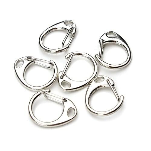 20pcs/lot Silver Color Metal Big Snap Lobster Clasps 18*23mm fit Keychain Bracelet for DIY Jewelry Findings Accessories