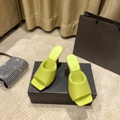 Slippers Women Wear Fashionable Fish Mouth, Open Toe, Thin Heel, Square Head and Super High Heel Sandals