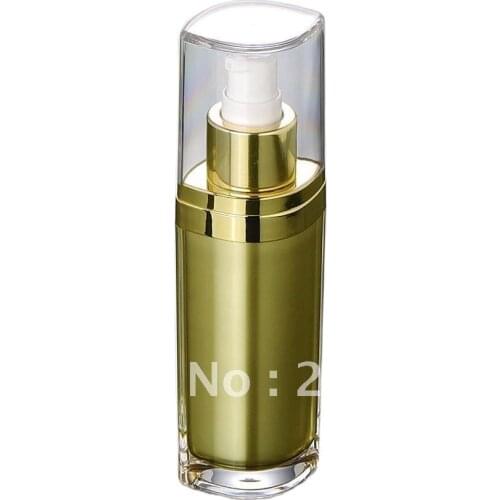 120ml gold Acrylic eye -shape bottle for lotion/emulsion/essence/serum/foundation/skin care cosmetic packing plastic bottle