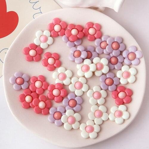 10pcs Korean Cute flower Earrings For women fresh sweet Statement Earring Girl Trendy Lovely Resin patch pendant Diy Accessories