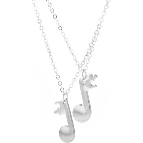 2Pcs/set Best Friends Necklace For Women Girls Musical Note Necklaces Friendship Forever BFF Charm music Lover Jewelry Gift 2019