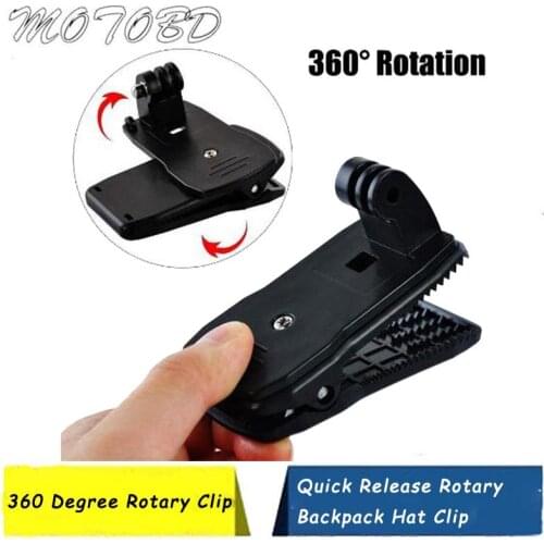 2019 Action Camera Clip for Her 7 6 5 4 Mount 360 Degree Rotary Clip Backpack Mount for 3+ 3 SJCAM SJ4000