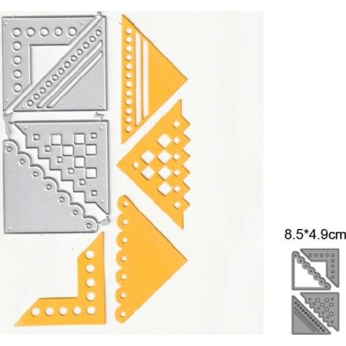 4pcs/set Hollow triangle 2021 New metal cutter mould diy photo album scrapbook card making stamp embossing decoration mould