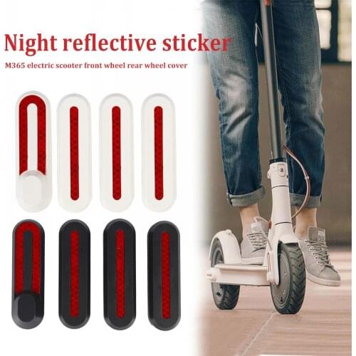 4pcs Wheel Cover Protective Shell Reflective Stickers for M365 Electric Scooter for M365 Outdoor Scooter Parts Accessories